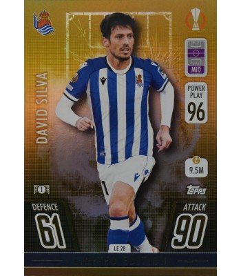 Topps Match Attax Champions League 2021/2022 GOLD Limited Edition David Silva (Real Sociedad de Fútbol)